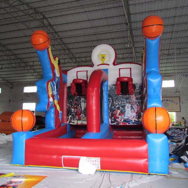 Outdoor Blue and Red PVC Tarpaulin Cannonball Shooting Inflatable Sports and Air