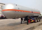 3 Axles Liquefied Petroleum LPG Tank Trailer , Liquid Ammonia Tank Trailers