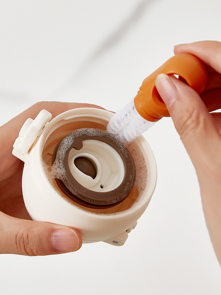 3 IN 1 Multifunction Long Handle Cup Lid Cleaning Brush Cup Washing Brush