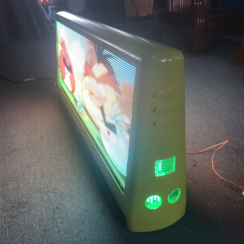 5mm Pixels Taxi Top LED Display Aluminum Cabinet Material Advertising Light Box