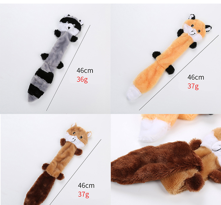 Molar Indestructible Plush Squeaky Dog Toys Brown Puppy Chew Toys