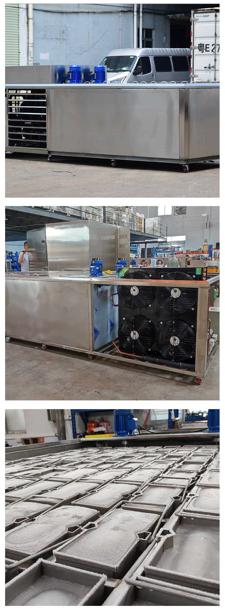 Corrosion Proof Custom Salt Water Ice Block Machine GMCC Compressor Solar Ice Block Machine