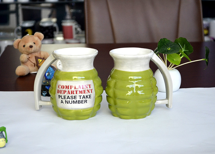 Gift Grenades Shape Creamic Eco Friendly Coffee Mugs / Cup For Advertising
