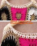 Crocheted pull over tops sexy for women summer shirt hollow out beach clothes
