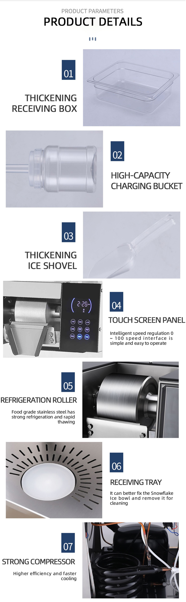 Electric Rapid Production Bingsu Shave Ice Snow Machine with Fully-automatic Control