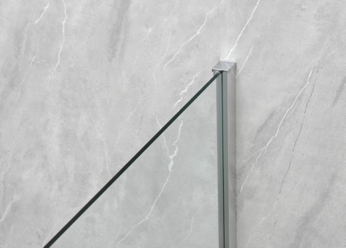 Square Shower Enclosures 6/8mm Tempered Glass And Chromed Alum Frame