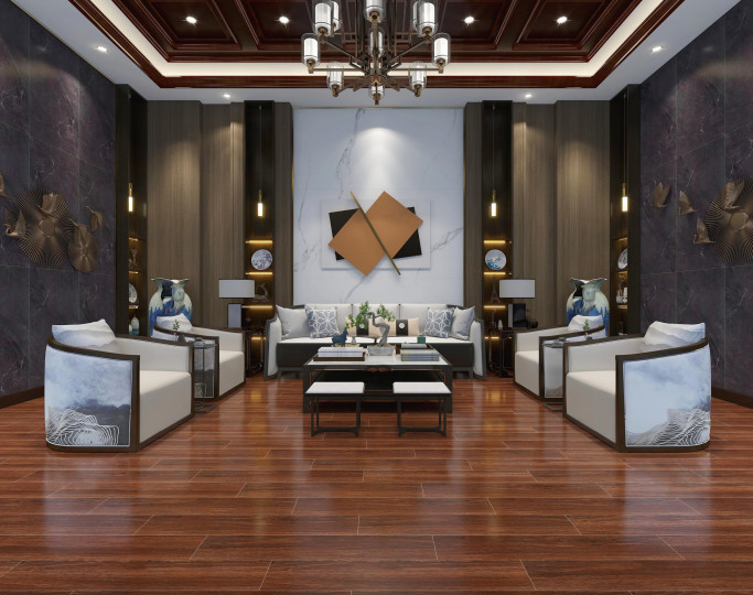 15cm Width 90cm Length Effect Wooden Ceramic Tiles Brown Color For Interior Wall Floor