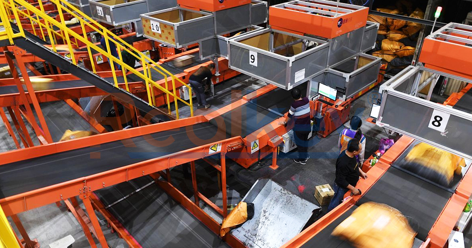 Strong Load Capacity Warehouse Conveyor Systems Flexible Design Modular Structure