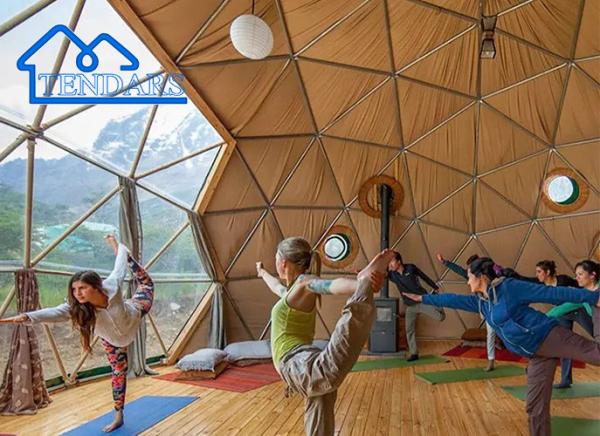 Custom Glamping Camping Shelter Geodesic Dome House Tent For Wedding Venue/Yoga