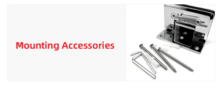Square Handle Glass Clamp Kit Sturdy Stainless Steel Hinge for Frameless Shower Door