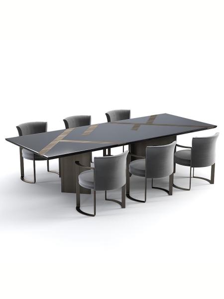 Minimalist Modern Armrest Velvet Leather Metal Dining Chair 65*58*80 cm