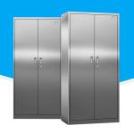Large Instrument Metal Medicine Display Cabinet , On Wheels Hospital Room