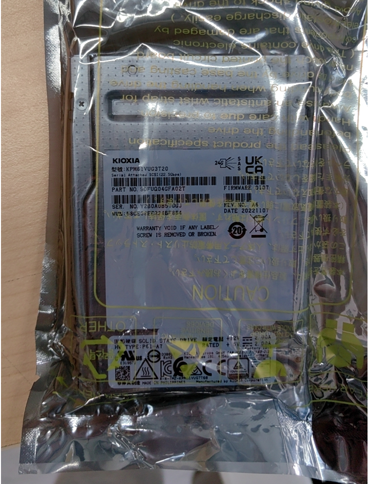 KIOXIA PM6-V 3200GB 24G SAS SSD 2.5 inch Mixed Use KPM61VUG3T20