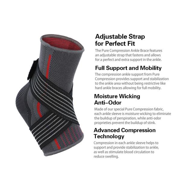 2020 New Product Melenlt Breathable Ankle Support Knit Ankle Straps for Sports