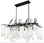 AC110 - 240V 50 / 60Hz Modern Crystal Chandelier Clear Glass Drop Chandelier