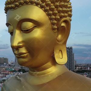 Wholesale Bronze Sculpture Gold Painted Buddha from china suppliers