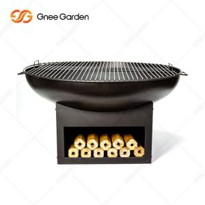 Wholesale Bbq Outdoor Cooking Grills Plancha Grill Corten Steel Fire Pit Black Colour from china suppliers