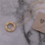 Classic Love Necklace with 3 Diamonds in 18K Yellow Gold iconic Symbol of Love