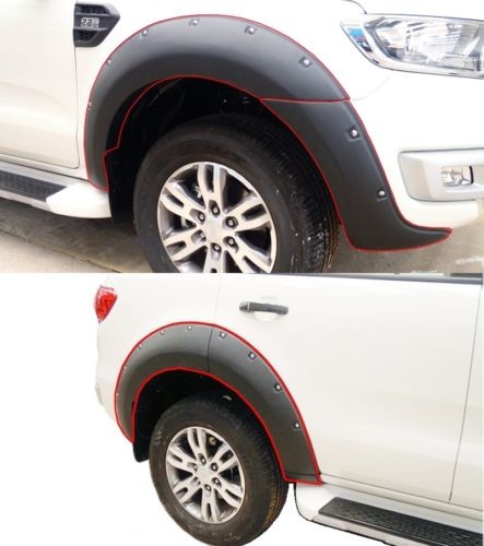 Orginal 4x4 Wheel Arch Flares For Ford Everest ABS Material Smooth Black