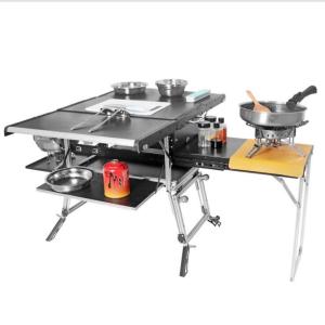 Wholesale Aluminum Stainless Steel Folding Camping Table for Portable Kitchen in Car or House from china suppliers