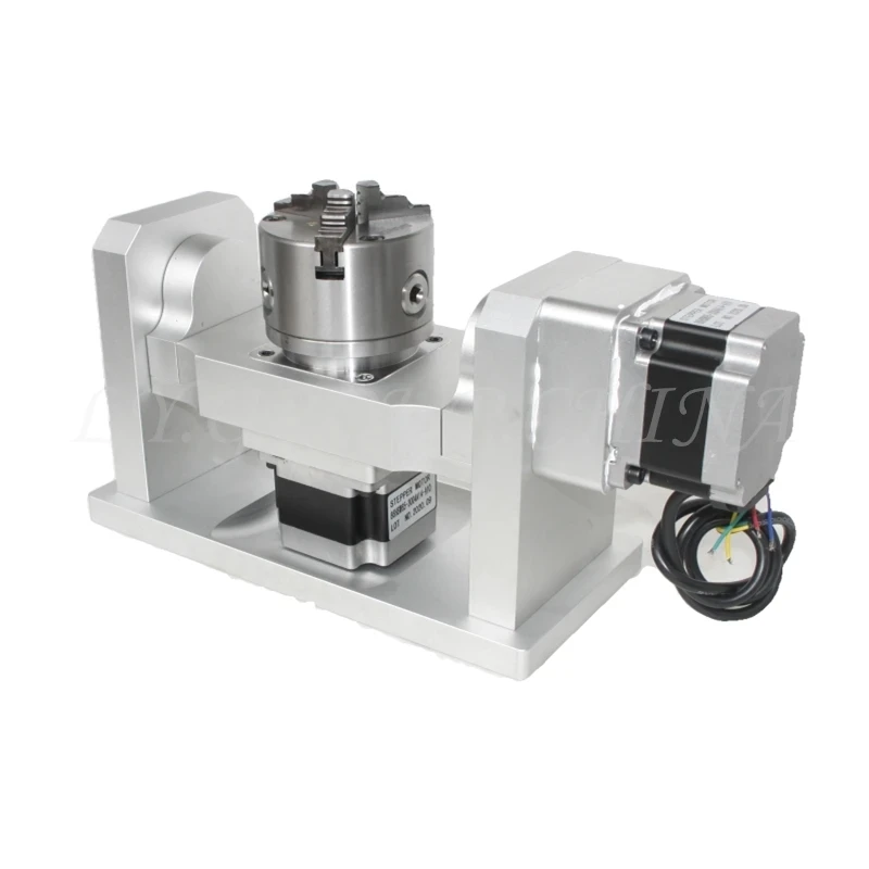 CNC Rotary 4th A Axis C Axis Dividing Index Head Harmonic Gearbox With Chuck