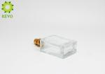 30ml Clear Glass Perfume Bottles Bottle Square Shape With Aluminum Sprayer