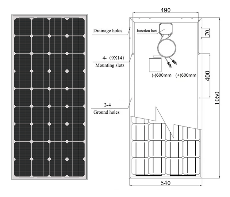 MC4 PV Solar Panel Mono Perc Half Cut Cell Full Black 480w 210mm