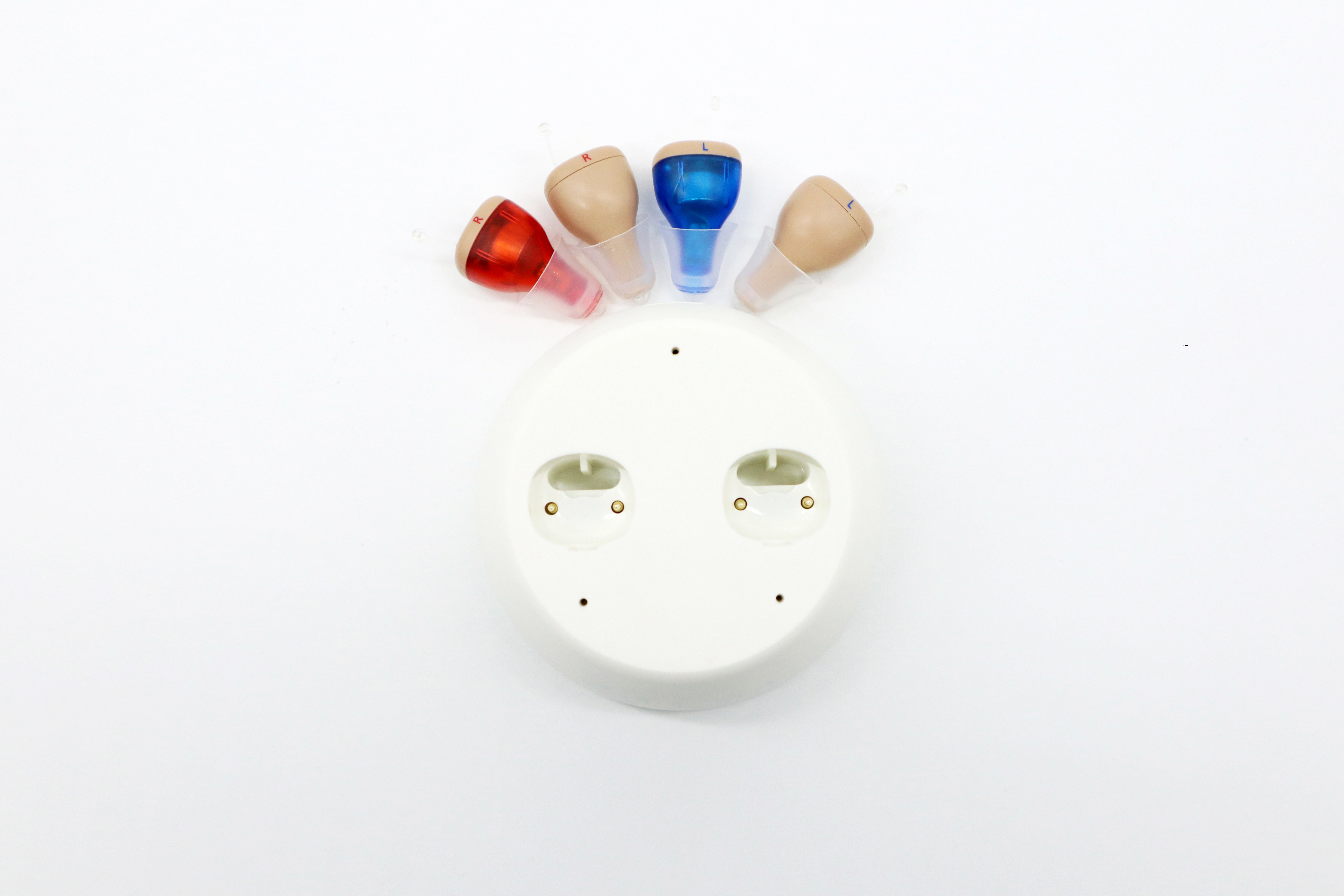 Invisible CIC Hearing Aids With Bluetooth Red Blue Audifonos