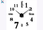 Decoration 3D Acrylic Wall Clock , Large Sticker Wall Clocks For Bedroom /