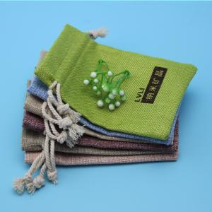 Wholesale 10x15cm Different Color Logo Printed Jute Drawstring Bag from china suppliers