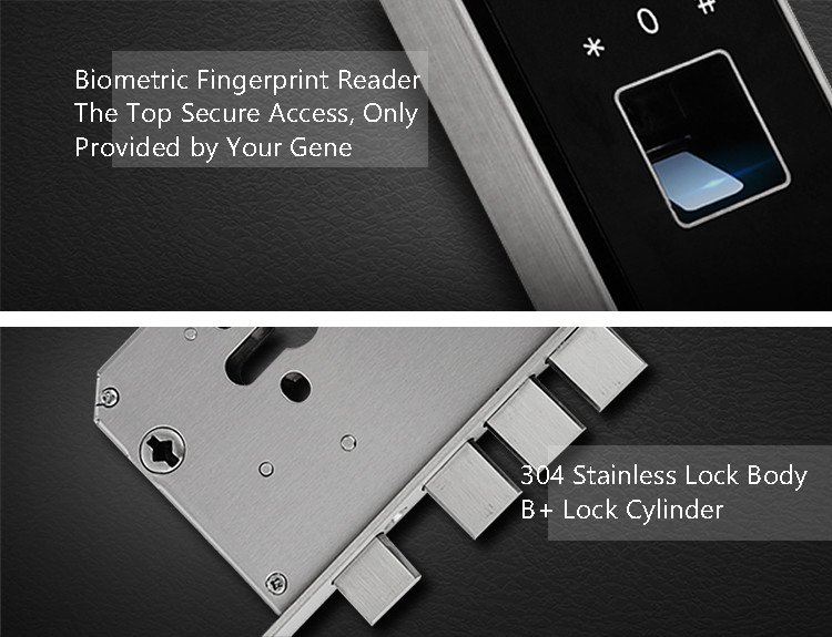 Fingerprint Intelligent Lock Keyless Front Door Combination Locks For Home Decoration