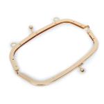 Purse Bag Metal Clutch Frame Hardware Antioxidant Rectangle 21cm