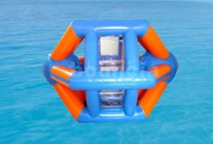 Wholesale 0.9mm PVC Tarpaulin Colorful Inflatable Hamster Wheel For Water Games from china suppliers