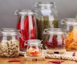 Sealed cans Glass jar glass sealed cans in stainlesss steel clip