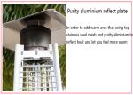 2270 Silver Outside Stainless Steel Outdoor Garden Infrared Real Flame Patio