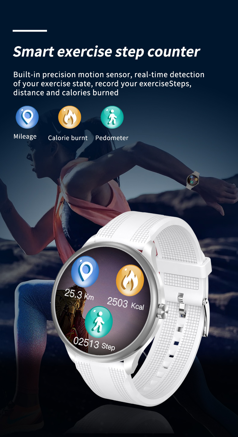 Music Player Men Wrist ECG Smart Watch 240*240 Screen 316L Stainless Steel Case