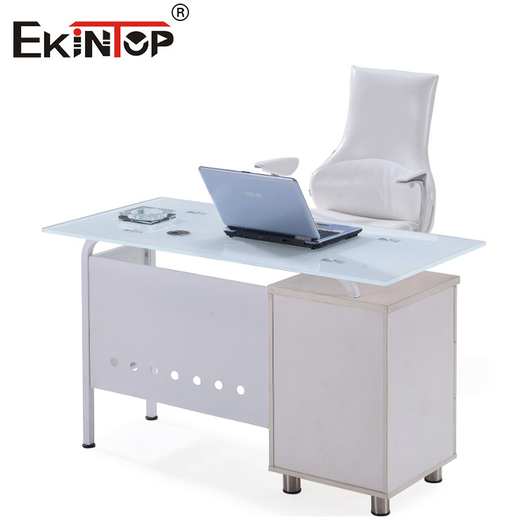 glass l shaped office desk