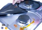 Set Of 4 Black Stovetop Burner Protectors Non Stick Gas Range Protectors , PTFE