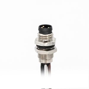 Wholesale Flange M8 Connector Male 4 Pin Rear Mounting Straight Waterproof IP67 from china suppliers