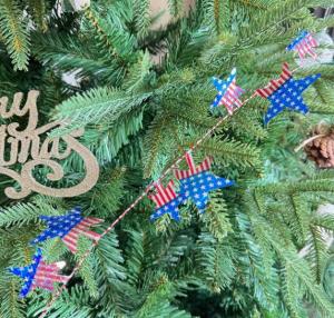 Wholesale Big five-pointed star American flag decoration wreath Christmas tree ornament,Wire Wreath Holiday Cane from china suppliers