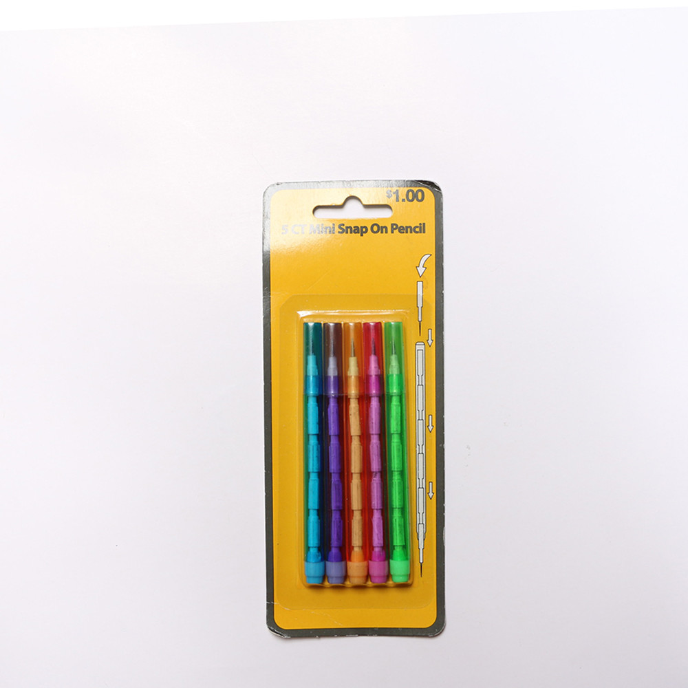 Fancy plastic bullets push pencil/non-sharpening pencil/9 colors bullet pencil for kids