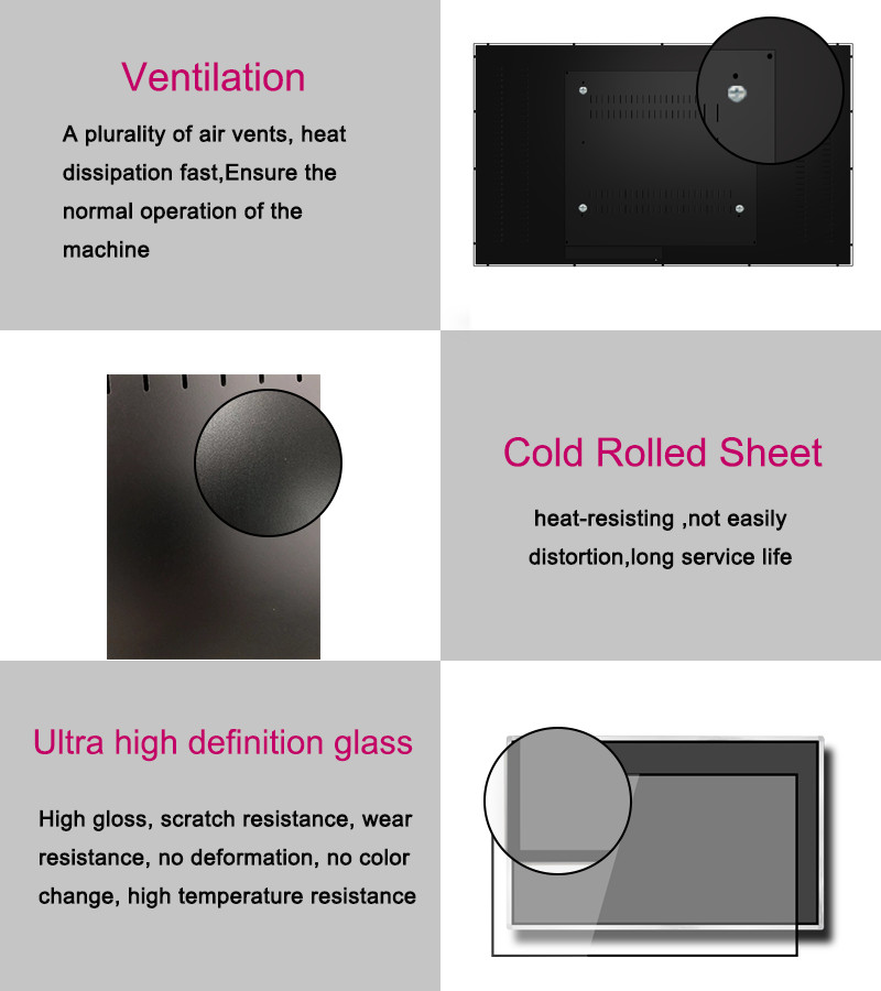 FCC Certified Sheet Metal 70mm Touch Screen Enclosures Multi Touch