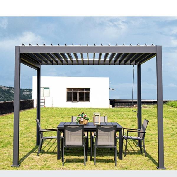 3.6mx4.2m Metal Roof Gazebo Villa Garden Landscape Leisure Shade Aluminium