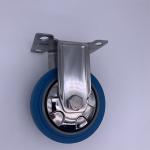 Anti-Skid Soft TPR Rubber Rigid Fixed Caster Wheels 5 Inch