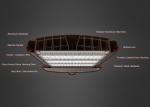 240W - 50W LED Parking Lot Lights / Area Pole fixture 140°F Led Shoebox Light