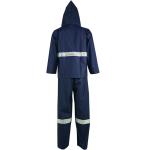Hooded Reflective Running Rain Jacket Fishing Clothes Heavy PU High Visibility
