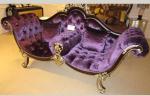Bean Paste French Wedding Swan Chaise Lounge Wooden Carved
