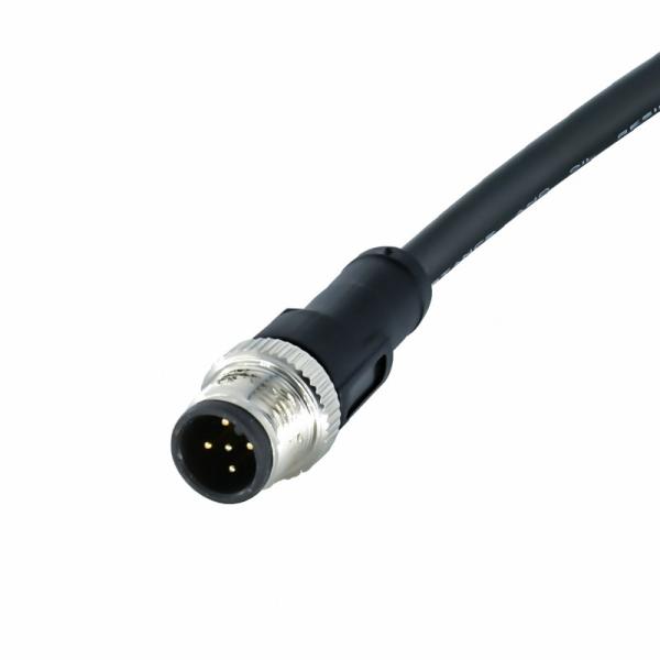Ourdoor M12 Cable Connector A Code 5 Pins Waterproof PUR PVC AWG22-26 Sensor