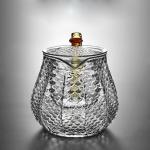 Heat Resistant Clear Glass Teapot Stovetop Safe Curved Sprouts Glass Tea Maker