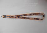 Wholesale woven lanyard with embroidered logo and metal clip